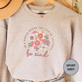 Pretty floral cotton sweatshirt