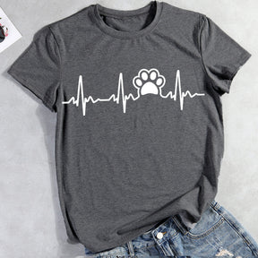 Dog paw heartbeat  T-shirt Tee