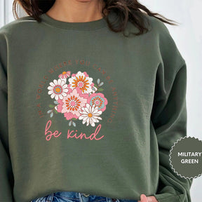 Pretty floral cotton sweatshirt