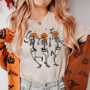 Skull Pumpkin Head Halloween T-shirt