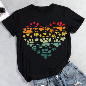 Dog paws heart  Pet Animal Lover T-shirt Tee