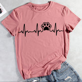 Dog paw heartbeat  T-shirt Tee