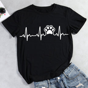 Dog paw heartbeat  T-shirt Tee