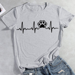 Dog paw heartbeat  T-shirt Tee