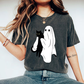 Ghost Cat Halloween T-Shirt