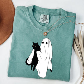 Ghost Cat Halloween T-Shirt