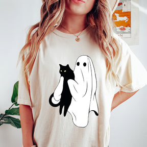 Ghost Cat Halloween T-Shirt