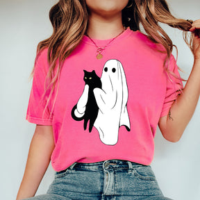 Ghost Cat Halloween T-Shirt