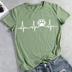 Dog paw heartbeat  T-shirt Tee