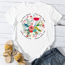 Flower,Bohemian style T-shirt Tee