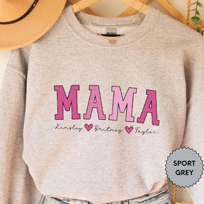 Personalized Mom Sweatshirt, Custom Mama Sweatshirt