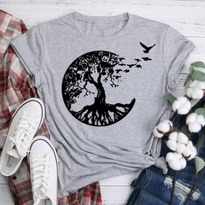 Tree and Camping T-shirt Tee