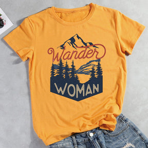 Wander Woman Go Hiking Retro Design T-Shirt