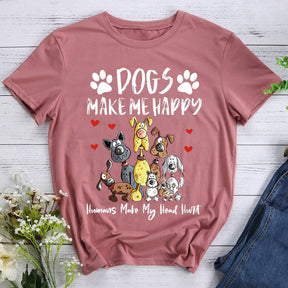 Les chiens me rendent heureux T-shirt-07562 