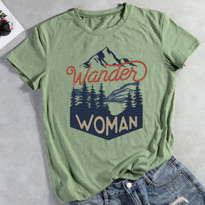 Wander Woman Go Hiking Retro Design T-Shirt