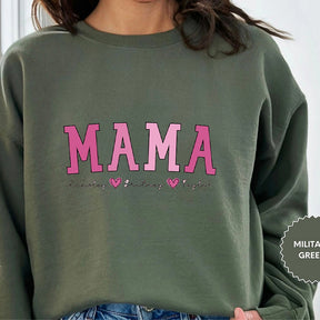 Personalized Mom Sweatshirt, Custom Mama Sweatshirt