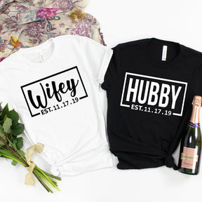 Wife and Husband Print T-Shirt