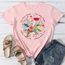 Flower,Bohemian style T-shirt Tee