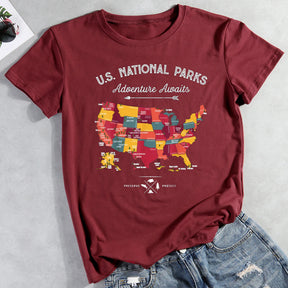 National Parks And  Adventure Awaits T-shirt Tee