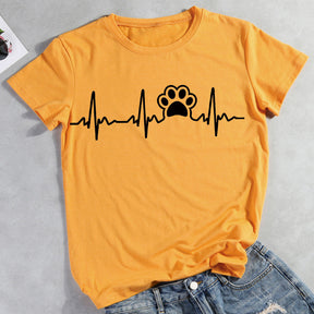 Dog paw heartbeat  T-shirt Tee