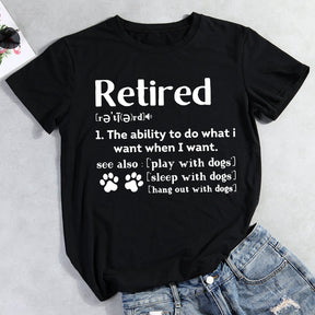 Cadeaux de retraite drôles amoureux des chiens T-Shirt-013021 