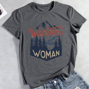 Wander Woman Go Hiking Retro Design T-Shirt