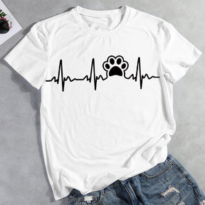 Dog paw heartbeat  T-shirt Tee