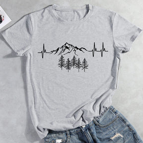 Heartbeat for mountains T-shirt Tee