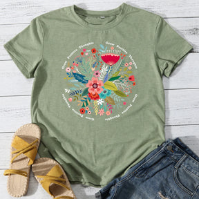 Flower,Bohemian style T-shirt Tee