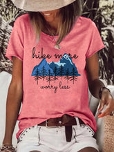 Hike More Worry Less Raw Hem Tee