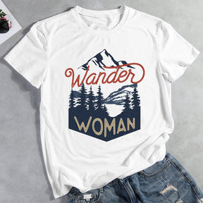 Wander Woman Go Hiking Retro Design T-Shirt