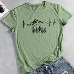 Heartbeat for mountains T-shirt Tee