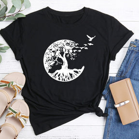 Tree and Camping T-shirt Tee