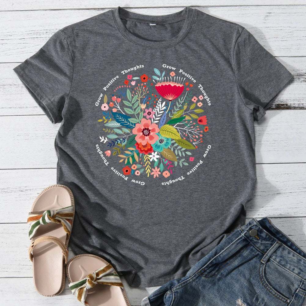 Flower,Bohemian style T-shirt Tee