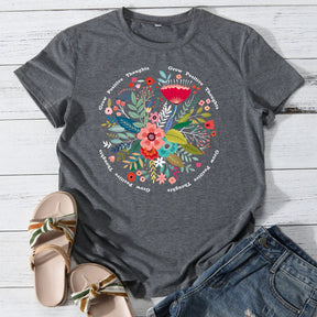 Flower,Bohemian style T-shirt Tee