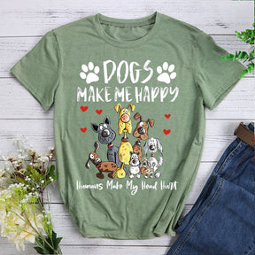 Les chiens me rendent heureux T-shirt-07562 