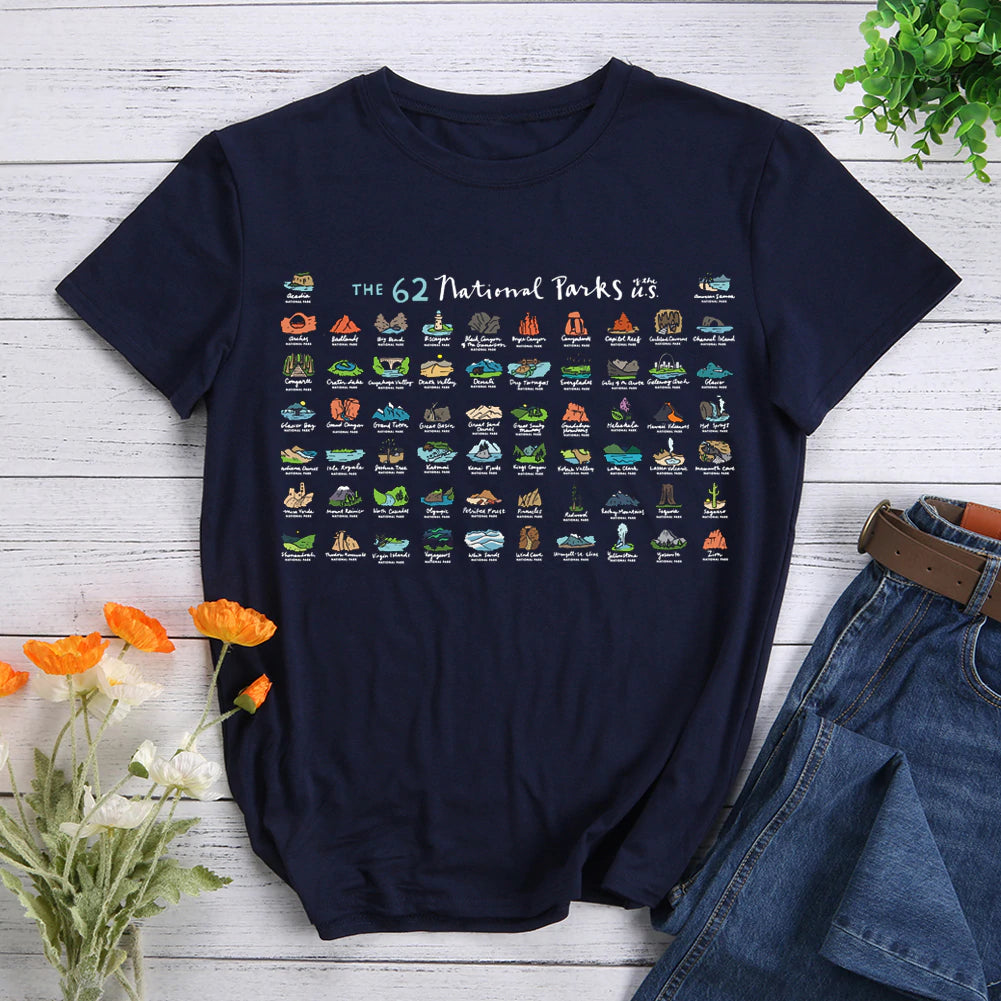 HYC -62 National Parks Map T-shirt