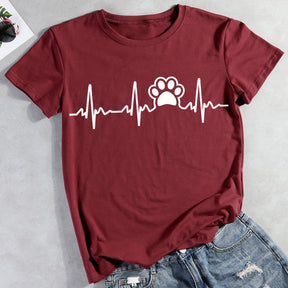 Dog paw heartbeat  T-shirt Tee