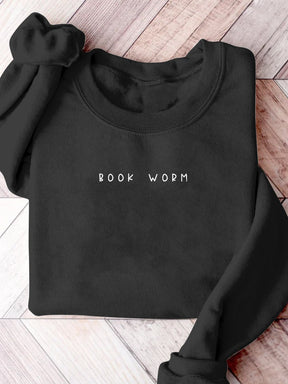 Bookworm Bookish Book Club Print Casual Sweatshirt