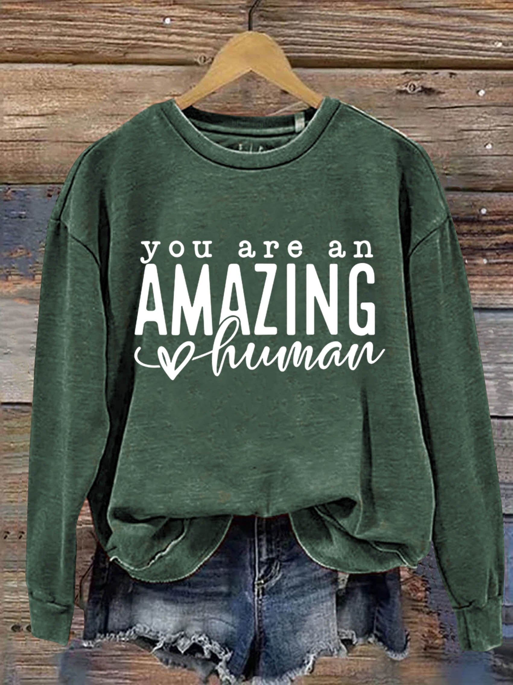 You Are An Amazing Human Art Print Pattern Casual Sweatshirt