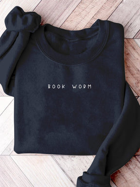 Bookworm Bookish Book Club Print Casual Sweatshirt