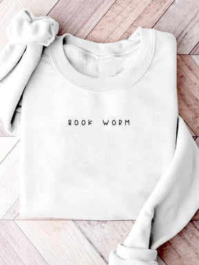 Bookworm Bookish Book Club Print Casual Sweatshirt