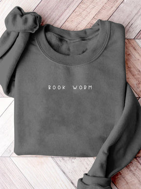 Bookworm Bookish Book Club Print Casual Sweatshirt