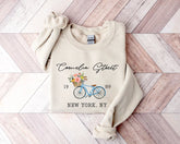 Cornelia Street New York Sweatshirt Bike Floral  Sweater